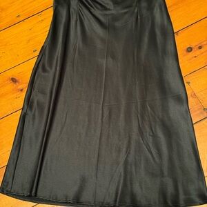 NWT - Elegant Black Silk Skirt - Bias Cut